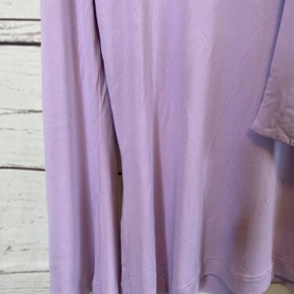 Escada Jersey Top Tie Neck Size Med 40 Msrp $425 Lavender - Picture 5 of 8